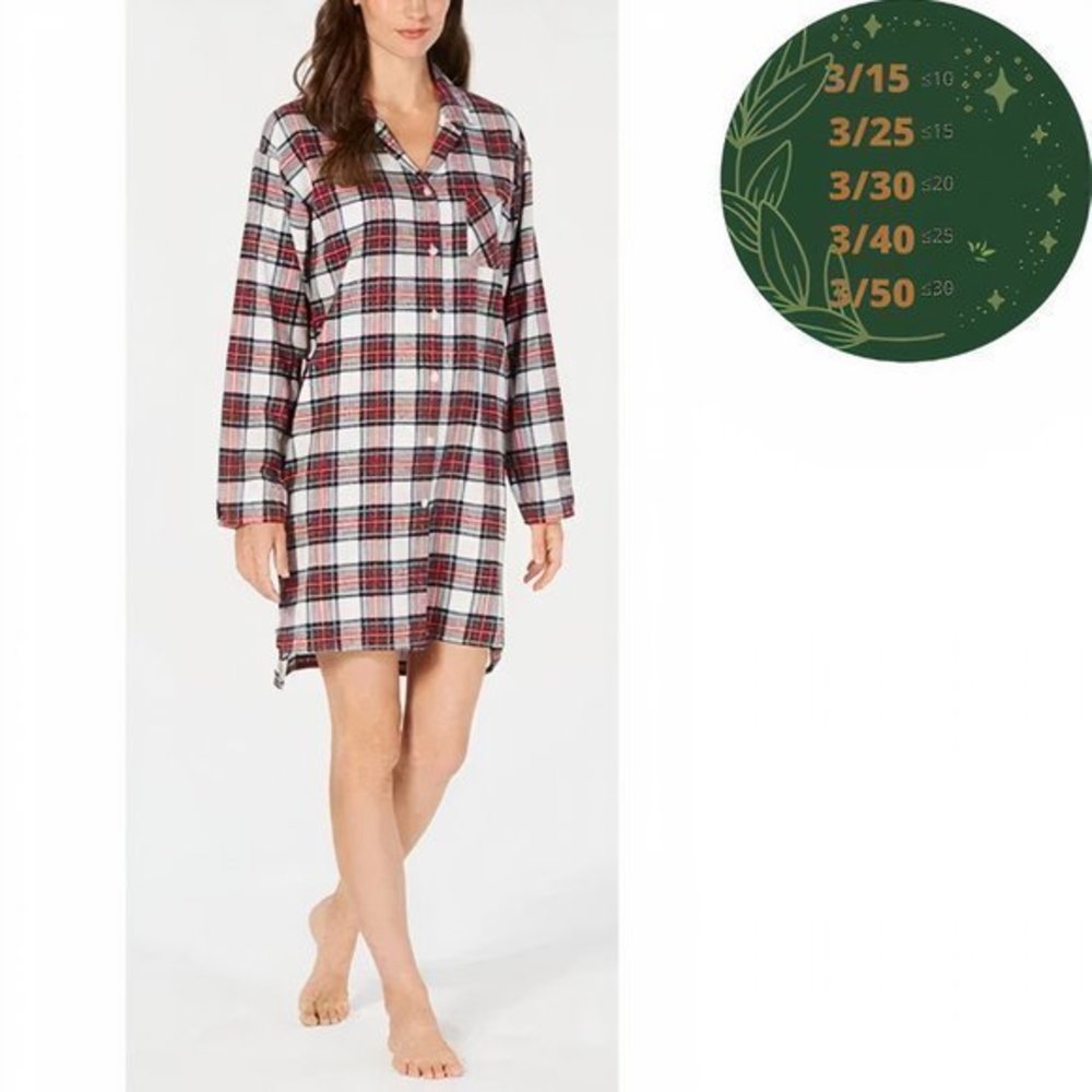 Charter Club Sleep Shirt~ Stewart Plaid